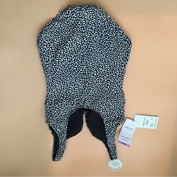 Coco Reef Villa Cheetah Solitaire V- Neck One Piece Swimsuit Size 14 / 38C - Picture 6 of 11